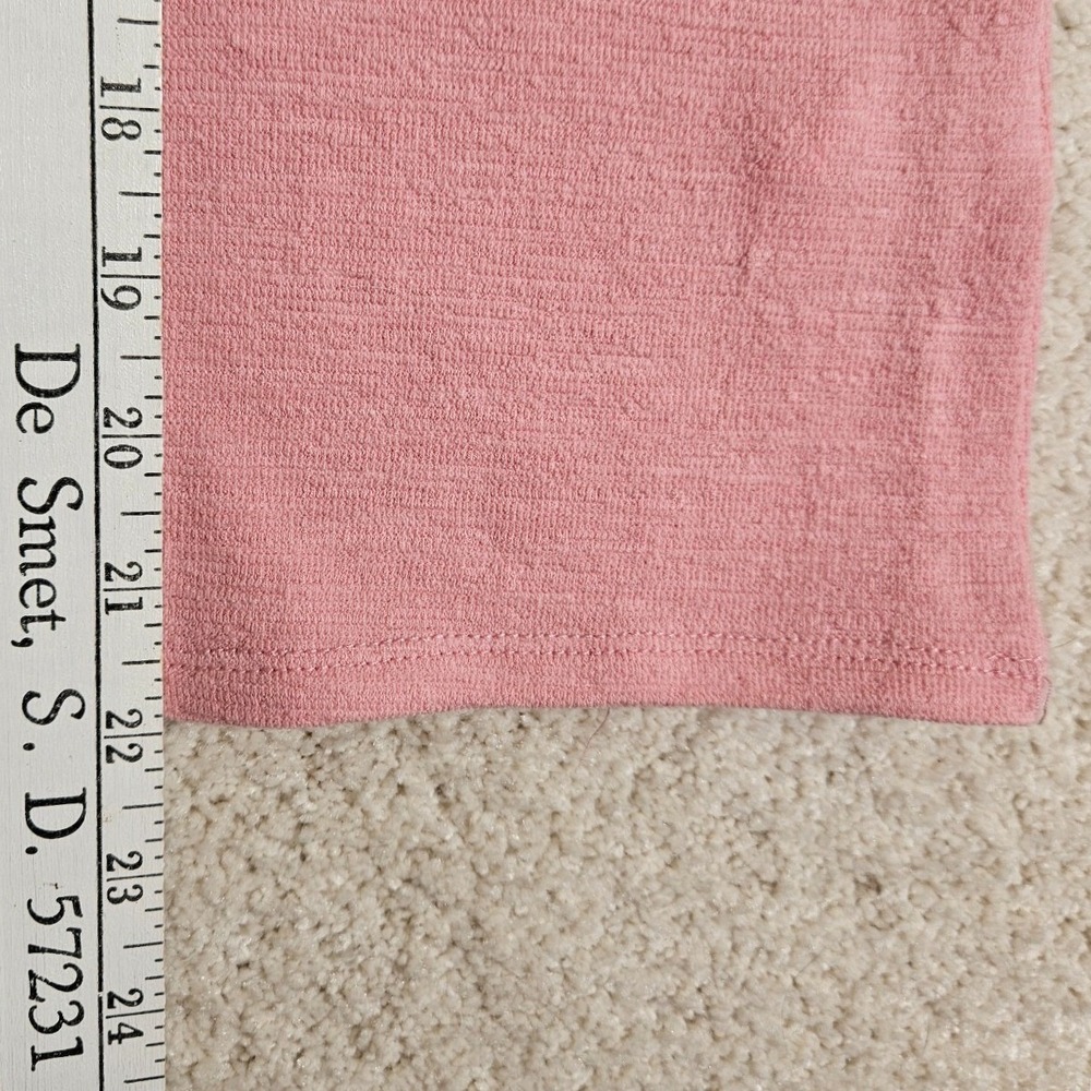 Maeve By Anthropologie Top L Pink Swiss Dot Puff Sleeve Fairy Romantic Crew Neck - Picture 6 of 6